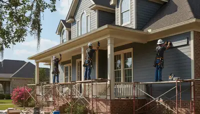 Vinyl siding installation for a Shreveport, LA home by local siding contractors