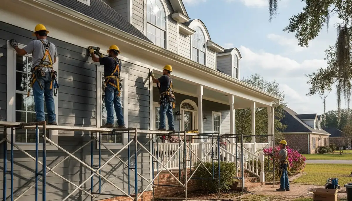 Vinyl siding installation in Shreveport, LA for a home exterior renovation