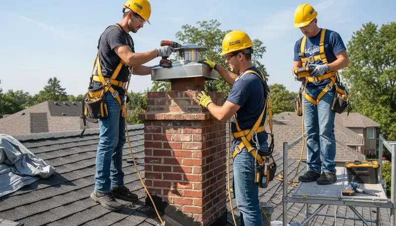 Shreveport, LA chimney repair by FX Remodeling & Exteriors for masonry cracks and storm damage