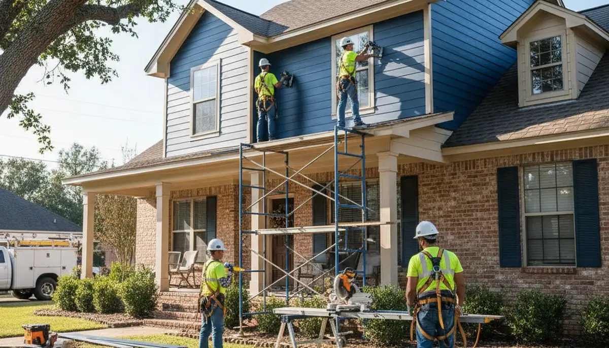 Vinyl siding installation for Shreveport, LA home exterior by local siding contractor