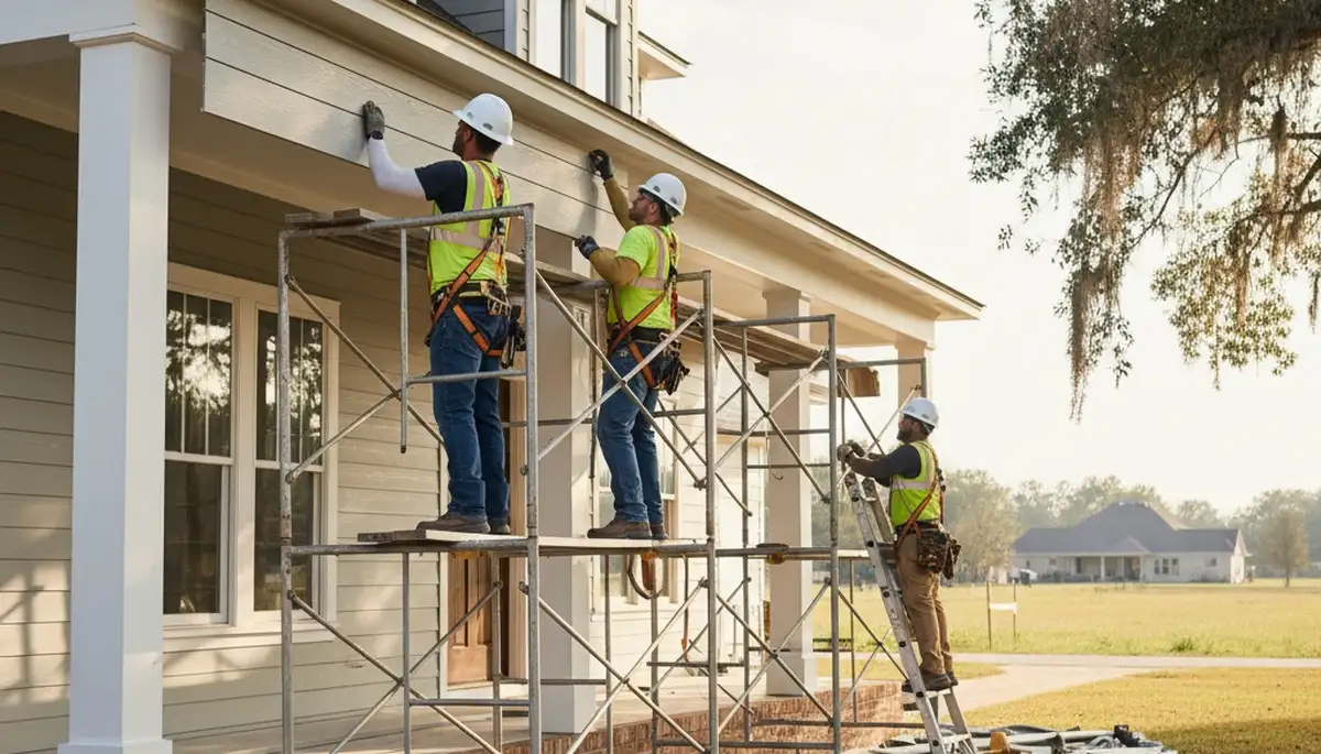 Vinyl siding installation for a Shreveport, LA home by a professional siding contractor