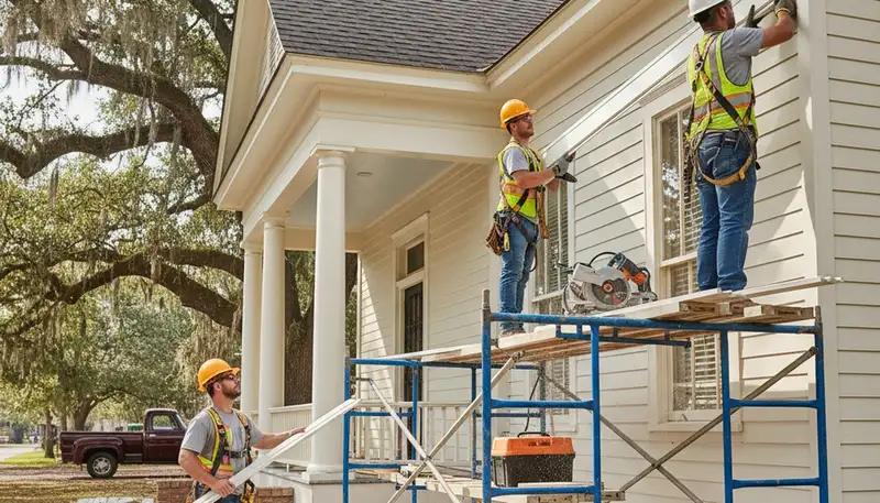 Vinyl siding installation in Shreveport, LA for a residential home exterior