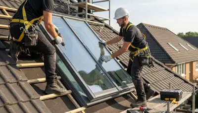 Skylight installation in Shreveport, LA by FX Remodeling & Exteriors on a residential roof