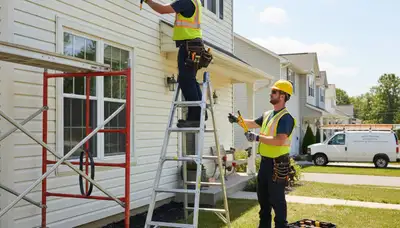 Vinyl siding repair on Shreveport, LA home by FX Remodeling & Exteriors